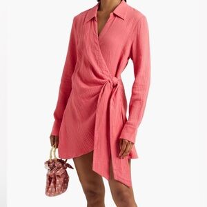 Onia Cotton Gauze Wrap Dress XL
